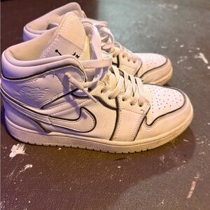 White Jordan’s with iridescent lining